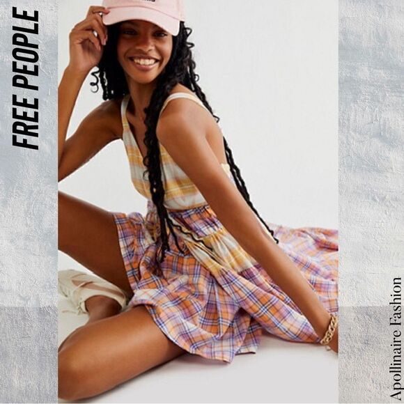 FREE PEOPLE SERENDIPITY SET PINK YELLOW COMBO NWT XS - Picture 4 of 11